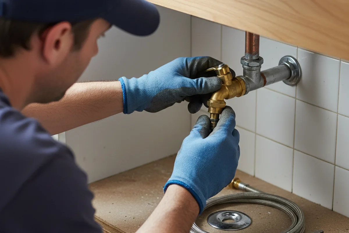 Shutoff valve and fitting work during Well Pump Repair in Greensboro
